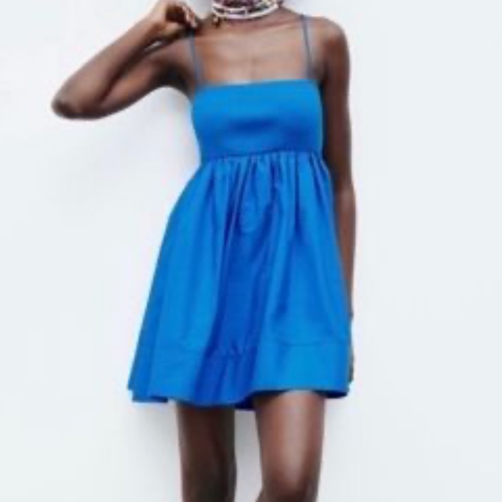 ZARA Blue Babydoll dress.
